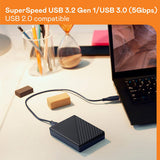 WD WDBR9S0060BBK-WESN 6TB My Passport, Portable External Hard Drive, Backup Software w/ Defense Against ransomware, Password Protection, USB 3.1/USB 3.0 Compatible - Black