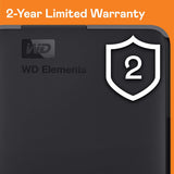 WD 1TB Elements Portable External Hard Drive for Windows, USB 3.2 Gen 1/USB 3.0 for PC & Mac WDBUZG0010BBK-WESN