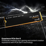 WD WDS200T1X0M BLACK 2TB SN8100 NVMe SSD Internal Solid State Drive Gen 5 PCIe 5.0x4, M.2 2280, Speeds Up to 14,900 MB/s