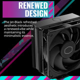 Cooler Master HYPER 212 (A CLASSIC REVITALIZED) 120mm 4-Pin PWM 2500RPM CPU Air Cooler - Black (RR-S4KK-25SN-R1)