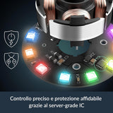 Arctic ACFAN00309A P12 Pro A-RGB Fan 120 mm PWM w/ Y-Cable Splitter 0 RPM<5% PWM, Fluid Dynamic Bearing RGB, 4-Pin - Black