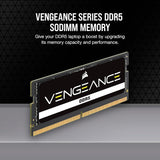 Corsair CMSX32GX5M1A4800C40 Vengeance SODIMM DDR5 RAM 32GB (1x32GB) 4800MHz CL40Intel AMD Laptop Notebook Memory - Black