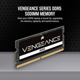 Corsair CMSX16GX5M1A4800C40 Vengeance SODIMM DDR5 RAM 16GB (1x16GB) 4800MHz CL40 Intel AMD Laptop Notebook Memory -Black