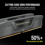 Corsair CMK16GX5M2B5200Z40 Vengeance DDR5 16GB (2x8GB) DDR5 5200MHz AMD Intel XMP iCUE Compatible Computer Memory - Gray