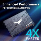 Teamgroup T-Force Vulcan Z 1TB SLC Cache 3D NAND TLC 2.5" SATA3 Internal SSD R/W Speed upto 550/500 MB/s T253TZ001T0C101