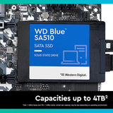 WD 1TB WD Blue SA510 SATA Internal Solid State Drive SSD - SATA III 6 Gb/s, 2.5"/7mm, Up to 560 MB/s (WDS100T3B0A)