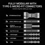 Corsair CP-9020257-NA SFX SF1000 (2024) Fully Modular Low Noise 80 Plus Platinum ATX Power Supply-ATX Bracket Included – Black