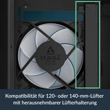 Arctic ACPCC00018A Xtender PC Case-Mid Tower-Tempered Glass Panel-Included A-RGB Fans - Mirror Black