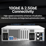 QNAP 22-Bay 3U rackmount NAS, Intel Xeon E-2336 ,32 GB ECC DDR4, USB 3.2 Gen2,550W redundant TS-H2287XU-RP-E2336-32G-US