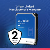 WD 8TB WD Blue PC Internal Hard Drive HDD 5640 RPM, SATA 6 Gb/s, 256 MB Cache, 3.5 WD80EAAZ