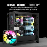 Refurbished Corsair iCUE AF120 RGB Elite 120mm PWM 3 Fan Kit Eight RGB LEDs Fluid Dynamic Bearing (Black) CO-9050154-WW/RF