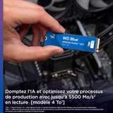 WD WDS200T4B0E 2TB Blue SN5000 NVMe Internal Solid State Drive SSD - PCIe Gen 4.0, M.2 2280, Up to 5,150 MB/s