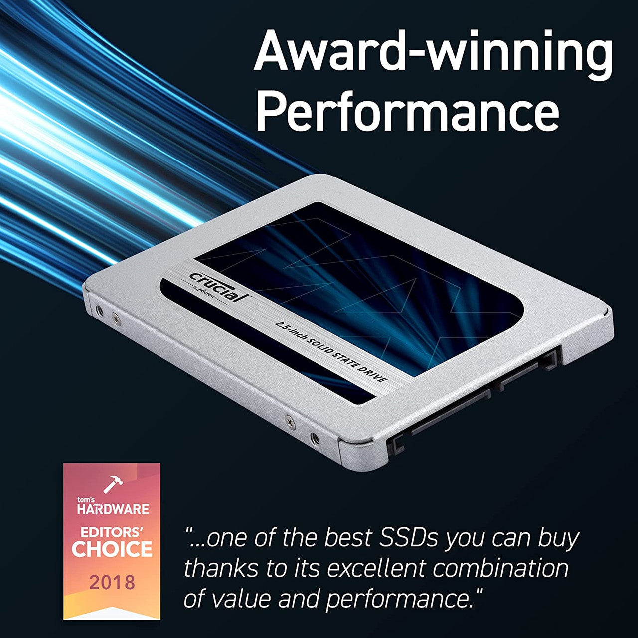 Crucial MX500 1TB 3D NAND SATA 2.5-inch 7mm (with 9.5mm adapter
