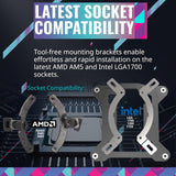 Cooler Master MasterLiquid 240L Core 240mm AIO Liquid Cooler ARGB Sync Gen S Coldplate Pump 120mm PWM MLW-D24M-A18PZ-R1