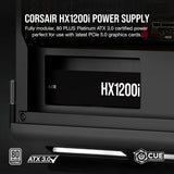 Corsair CP-9020281-NA HX1200i Fully Modular Ultra, Low Noise ATX Power Supply, Fluid Dynamic Bearing Fan, 80 Plus Platinum Efficiency - Black