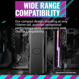 Cooler Master HYPER 212 (A CLASSIC REVITALIZED) 120mm 4-Pin PWM 2500RPM CPU Air Cooler - Black (RR-S4KK-25SN-R1)