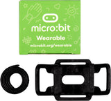 Micro:bit MEFWSV1 Wearable Single Flexible holder design holds the micro:bit and a battery holder