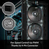 Arctic P14 Max 140mm High-Speed Case Fan PWM 4-Pin 2800RPM Optimised for Static Pressure 0dB Mode (Black) ACFAN00287A