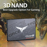 Teamgroup T-Force Vulcan Z 1TB SLC Cache 3D NAND TLC 2.5" SATA3 Internal SSD R/W Speed upto 550/500 MB/s T253TZ001T0C101