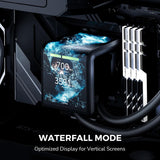 TRYX L-P240L-AM2M-G0K PANORAMA SE 240 ARGB 240mm AIO Rotatable MOLED Curved Screen 3D Cooler Asetek Adela - Black