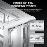 Corsair CC-9011291-WW 4000D Frame Modular Mid-Tower ATX PC Case InfiniRail Fan Mounting Dual 360mm Radiator - White