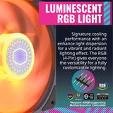 Cooler Master SickleFlow 120 V2 RGB Square Frame Fan,4 Pin Customizable LEDs 120mm PWM Liquid Radiator MFX-B2DN-18NPC-R1
