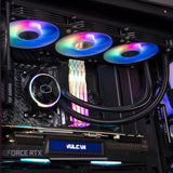 Cooler Master MasterLiquid PL360 FLUX AIO CPU Liquid Cooler, Gen2 ARGB 360mm 120 PWM Fans (Black) MLY-D36M-A23PZ-R1