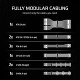 Corsair CP-9020270-NA RM850x Fully Modular Low-Noise ATX Power Supply, Cybenetics Gold Efficiency – Black