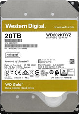 WD WD202KRYZ 20TB WD Gold Enterprise Class SATA Internal Hard Drive HDD - 7200 RPM, SATA 6 Gb/s, 512 MB Cache, 3.5"