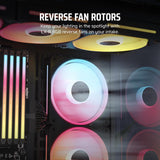 Corsair CO-9051049-WW iCUE Link LX120-R RGB 120mm PWM Reverse Single Fan Magnetic Dome Bearing, Dual Light Loops,Black