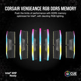 Corsair CMH16GX5M2B5200C40 Vengeance RGB DDR5 RAM 16GB (2x8GB) 5200MHz Intel XMP iCUE Compatible Computer Memory -Black