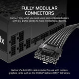 Corsair CP-9020270-NA RM850x Fully Modular Low-Noise ATX Power Supply, Cybenetics Gold Efficiency – Black