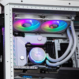 Cooler Master MasterLiquid PL240 FLUX AIO CPU Liquid Cooler, Gen2 ARGB 240mm120 PWM Fans (white) MLY-D24M-A23PZ-RW