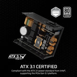 Corsair CP-9020257-NA SFX SF1000 (2024) Fully Modular Low Noise 80 Plus Platinum ATX Power Supply-ATX Bracket Included – Black
