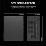 Corsair CP-9020257-NA SFX SF1000 (2024) Fully Modular Low Noise 80 Plus Platinum ATX Power Supply-ATX Bracket Included – Black