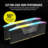 Corsair CMH16GX5M2B5200C40 Vengeance RGB DDR5 RAM 16GB (2x8GB) 5200MHz Intel XMP iCUE Compatible Computer Memory -Black