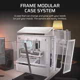 Corsair CC-9011291-WW 4000D Frame Modular Mid-Tower ATX PC Case InfiniRail Fan Mounting Dual 360mm Radiator - White