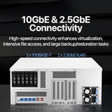 QNAP 30-Bay 4U rackmount NAS, Intel Xeon E-2378, 64 GB ECC DDR4,USB 3.2 Gen2,800W redundant TS-H3087XU-RP-E2378-64G-US