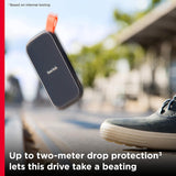 SanDisk SDSSDE30-1T00-G26 1TB Portable SSD - Up to 800MB/s,USB-C 3.2 Gen 2, Updated Firmware,External Solid State Drive