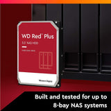 WD WD40EFZZ 4TB WD Red Plus NAS Internal Hard Drive HDD - 5400 RPM, SATA 6 Gb/s, CMR, 128 MB Cache, 3.5"