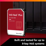 WD WD20EFPX 2TB WD Red Plus NAS Internal Hard Drive HDD - 5400 RPM, SATA 6 Gb/s, CMR, 64 MB Cache, 3.5"