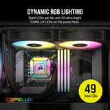 Refurbished Corsair iCUE H100i Elite CAPELLIX XT Liquid CPU Cooler 240mm Radiator, Intel LGA 1700, 1200, 115X, 2066, AMD AM5, AM4 (Black) CW-9060068 WW/RF