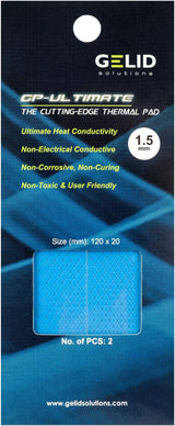 Gelid Solutions GP-Ultimate 15W-Thermal Pad 120x20x 1.5mm (2pcs). Excellent Heat Conduction,Ideal Gap Filler TP-VP04-R-C