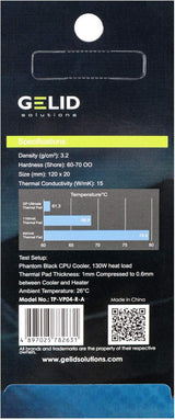 Gelid Solutions GP-Ultimate 15W-Thermal Pad 120x20x 0.5mm (2pcs).Excellent Heat Conduction,Ideal Gap Filler TP-VP04-R-A