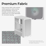 TRYX C-F500F-FM1E-G0W FLOVA F50 Mid-Tower ATX Case Fabric-Crafted Tempered Glass ATX Case Quiet Cross-Flow  360mm - White