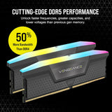 Corsair CMH64GX5M2B6000Z40 VENGEANCE RGB DDR5 64GB (2x32GB) DDR5 6000MHz CL40 AMD Intel XMP iCUE  Computer Memory - Grey