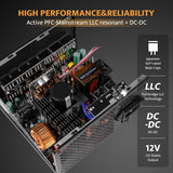 Darkflash DF-PMT-1050-BK PMT1050 Fully Modular Power Supply ATX 3.1& PCIe 5.1  80 Plus Gold Gaming PSU-Black