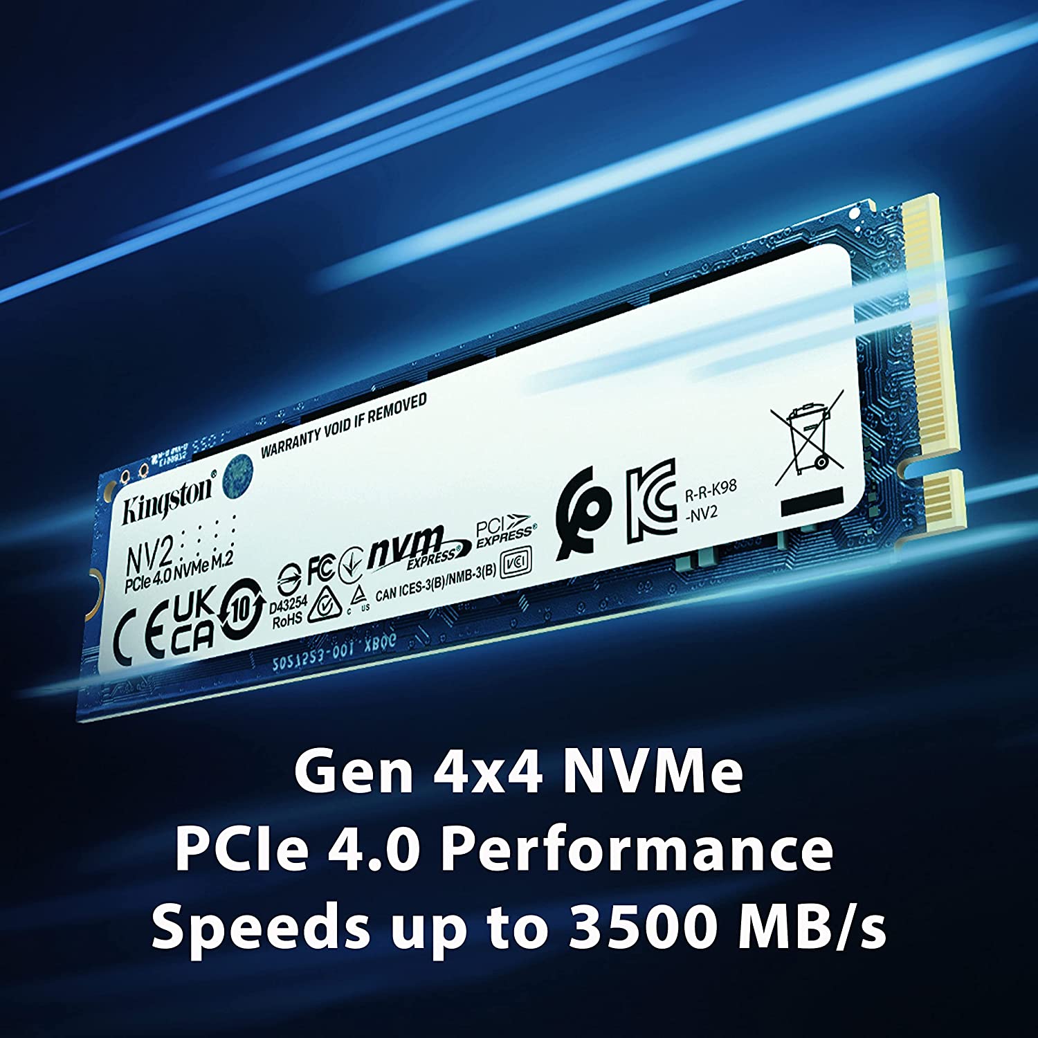 Kingston SNV2S/4000G NV2 4TB M.2 2280 NVMe Internal SSD, PCIe 4.0