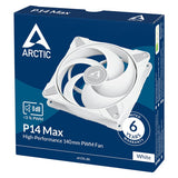 Arctic P14 Max 140mm Case Fan fluid dynamic bearing  max 2800 RPM - PWM - White ACFAN00304A