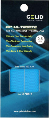 Gelid Solutions GP-Ultimate 15W-Thermal Pad 120x20x 0.5mm (2pcs).Excellent Heat Conduction,Ideal Gap Filler TP-VP04-R-A
